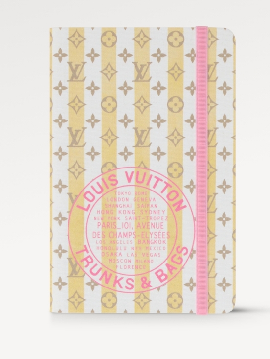 Louis Vuitton Accessories - Louis Vuitton Beige & Pink Monogram Striped Notebook Cover